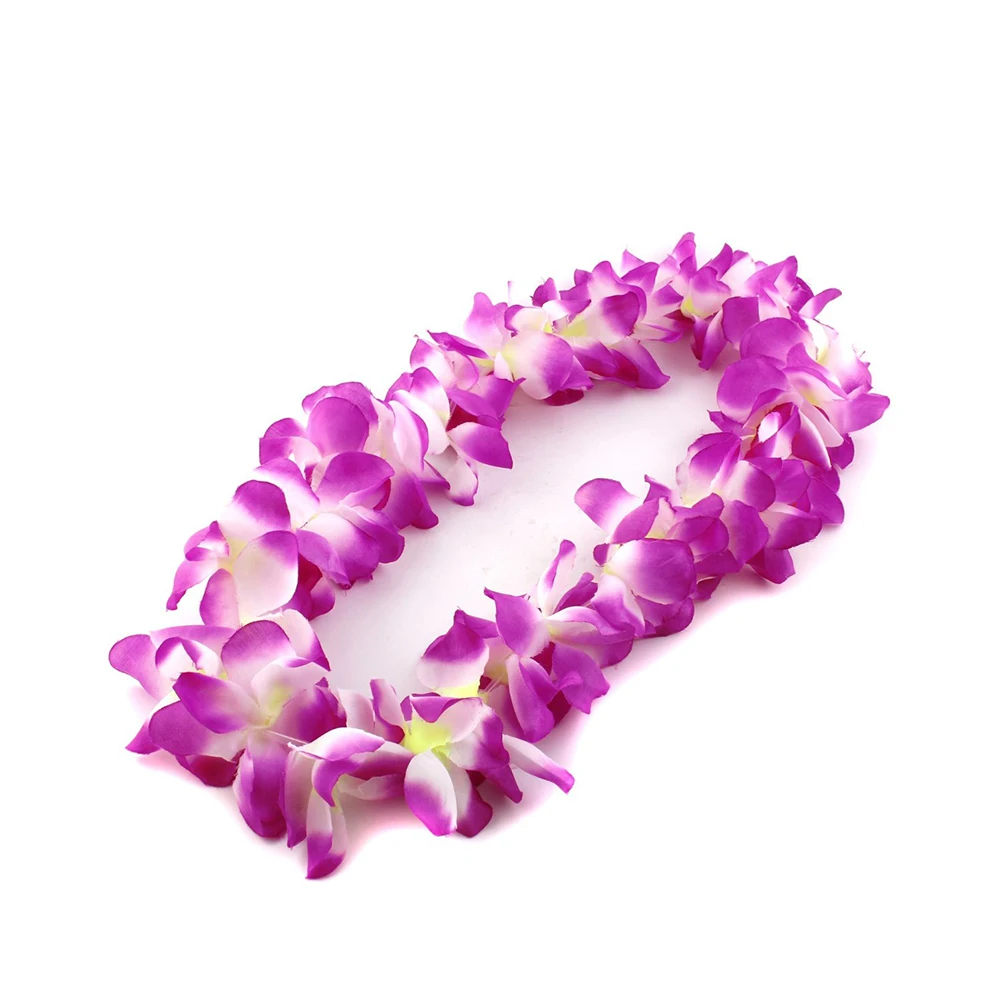 

Colorful 100cm Hawaii Tropical Garland Necklace Thickened Grass Skirt Wreath Beach Luau Decorations Summer Accessories Yoga