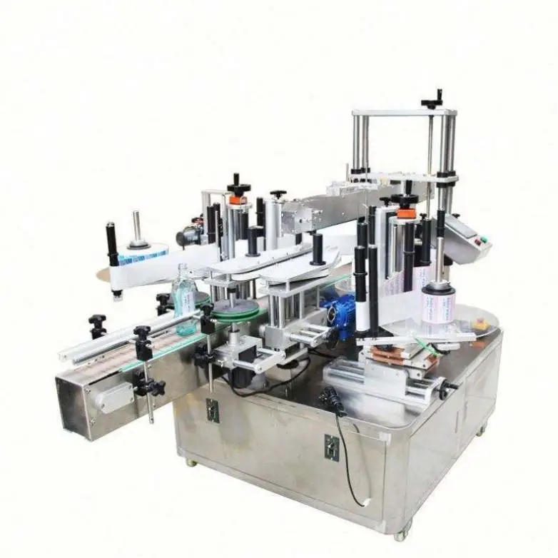 Square Bottle Automatic Sticker Labeling Machine Tabletop Bottle Vial Tin Can Labeling Machine