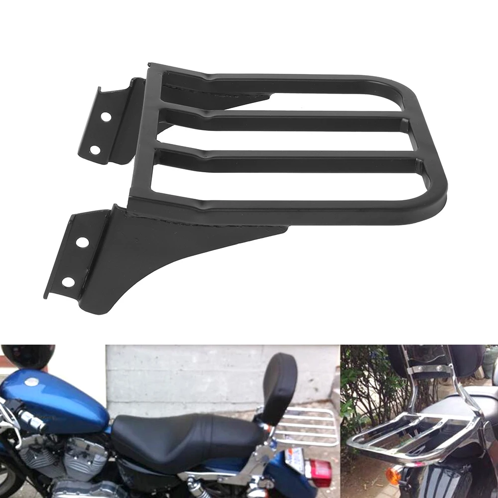 

Black Backrest Sissy Bar Luggage Rack for Harley Sportster XL Model XL883 1200 Heritage Softail Dyna FLST Motorcycle Accessories