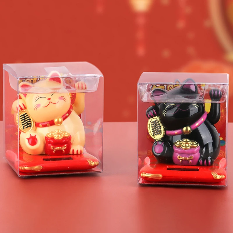 Chat porte-bonheur solaire 62Maneki Neko pour la décoration de la maison, du bureau et de la voiture