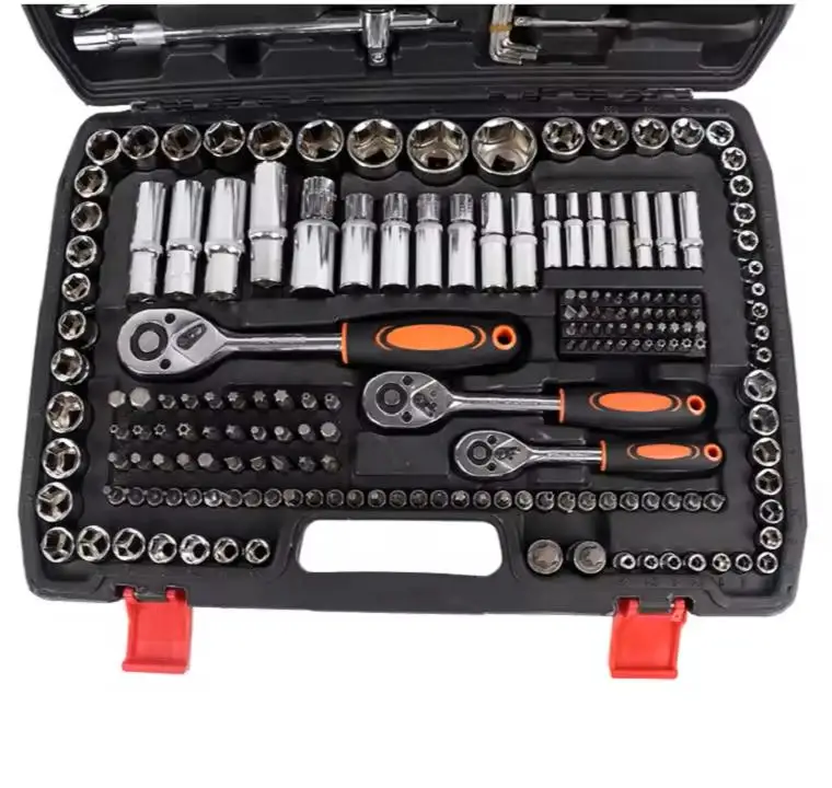 216 PCS Automotive Monteur Thuis Sockets Total Tools Auto Reparatie 1/2 Inch Momentsleutel 216-delige Combinatieset