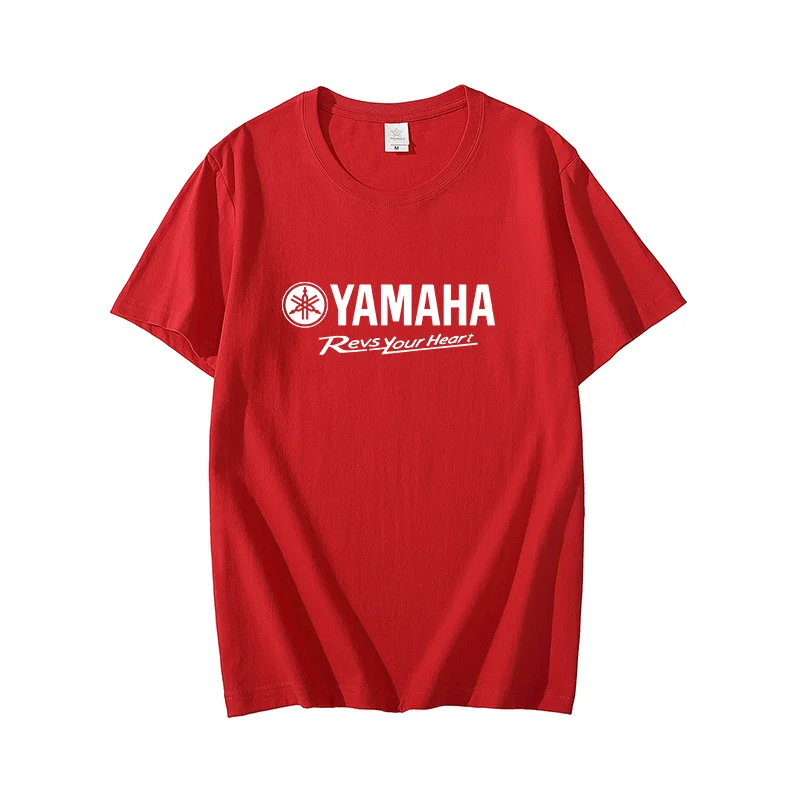 Yamaha short sleeve top for cycling trendy cotton round necktt-shirt men and women