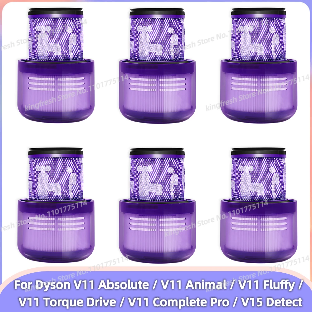Compatible con (Dyson V11 Absolute / V11 Origin / V11 Torque Drive / V11 Animal / V11 Complete / V11 Extra / V15 Detect / V15s Detect Submarine , Compare to Part 970013-02) Filtro HEPA Piezas de Repuesto