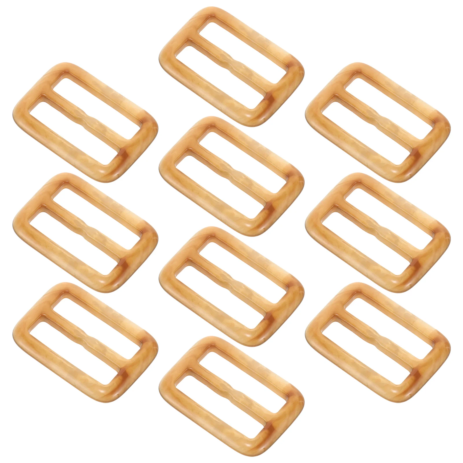 

10 Pcs Rectangle Waist Belt Buckle for Clothes T shirt Scarf Links Resin Third Gear Practical Decorative Easy Install