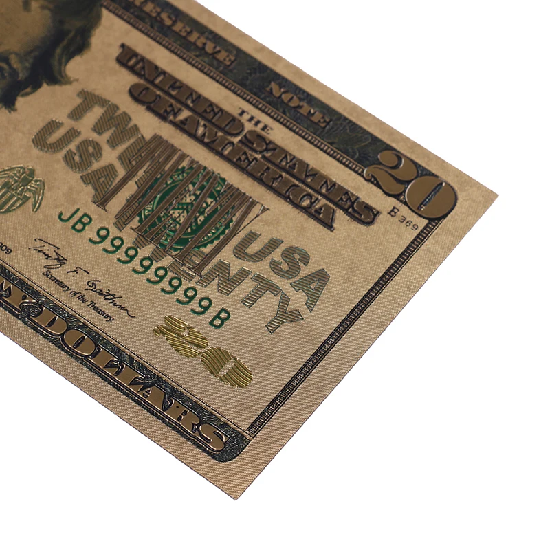 حار بيع 7 قطعة/المجموعة التذكارية رقائق الذهب الولايات المتحدة الأمريكية دولارات ورقة مجموعات الأوراق النقدية المال