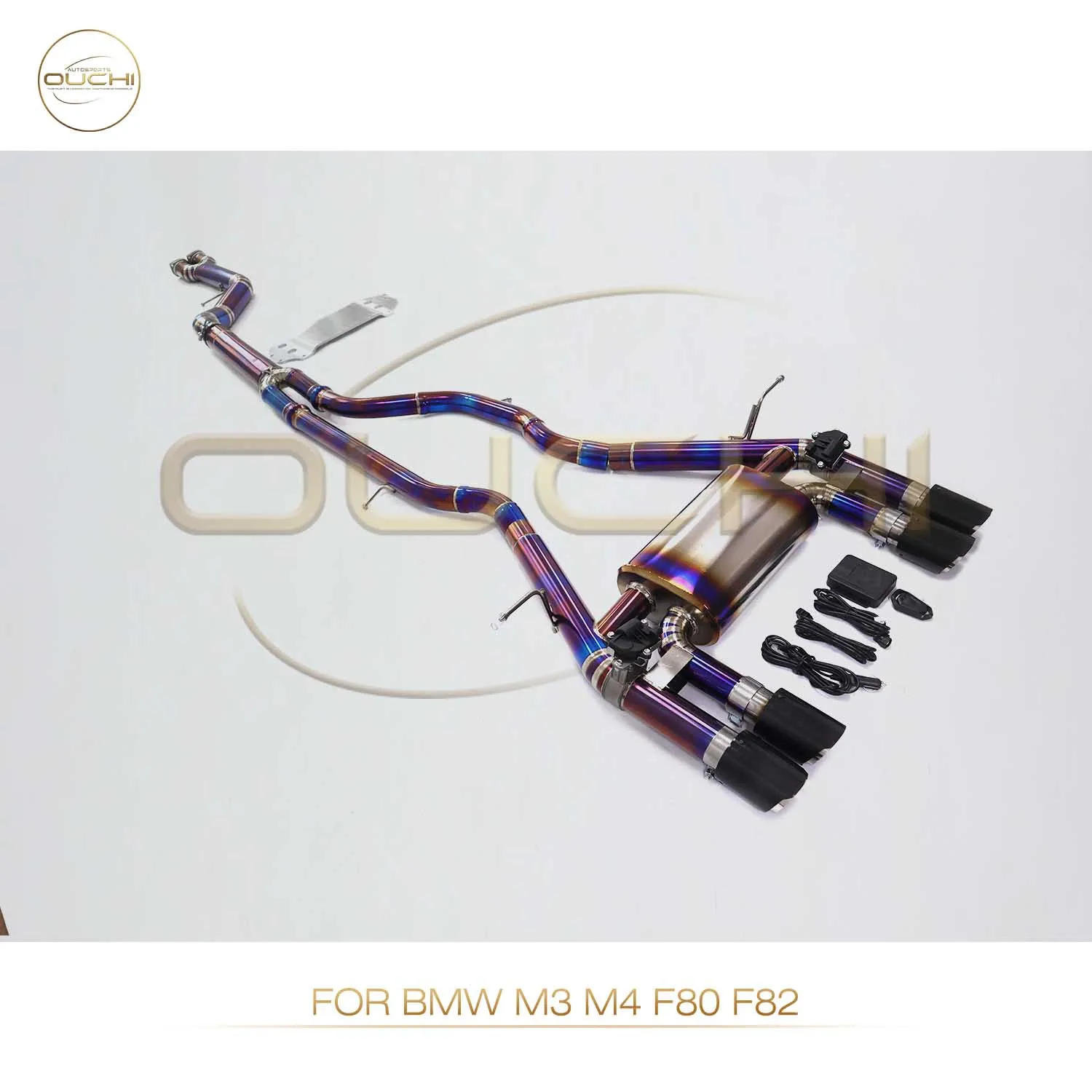 

OUCHI Factory Direct Sales Catback for BMW M3 M4 F80 F82 TC4 Exhaust With Electronic Valve Tips Car Parts With Baffle