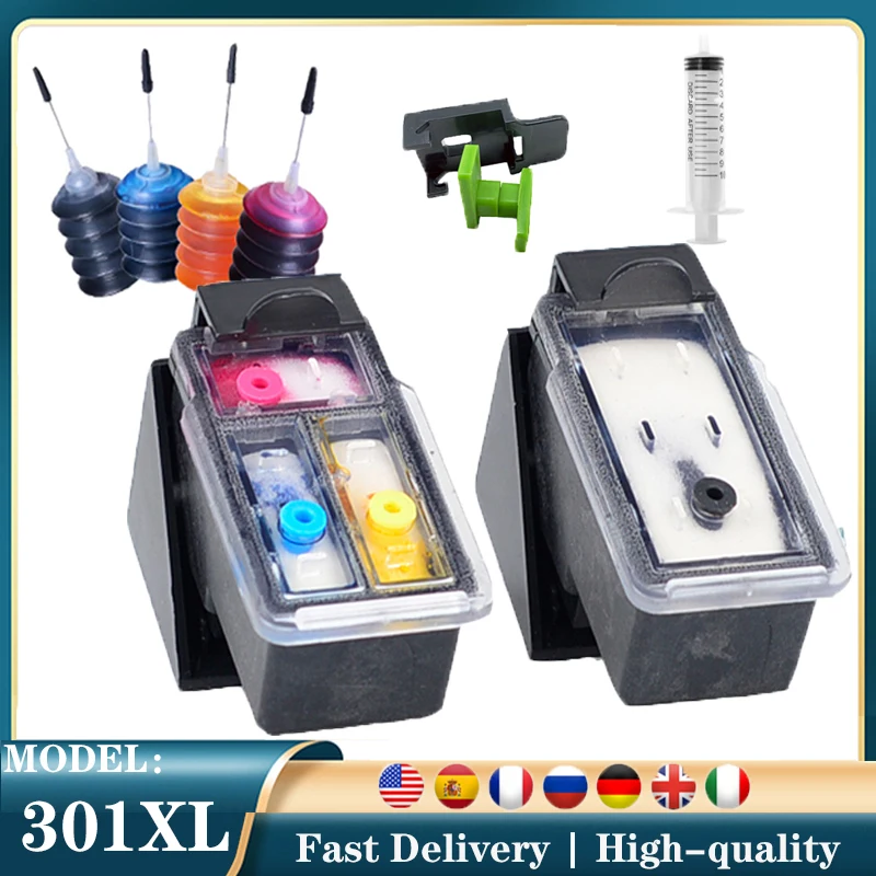 301 XL Remanufactured For HP 301 301XL hp301 Ink Cartridge For HP301 Envy 5530 Deskjet 2050 2540 2510 1000 1050 Printer