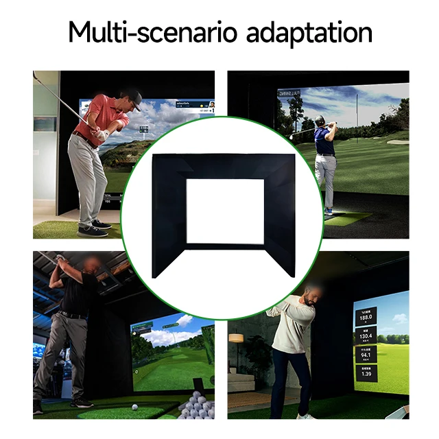 custom Golf Simulator Enclosure Customized System with 3D Projection Impact Screen Model GS2401 Indoor Use Polyester Material