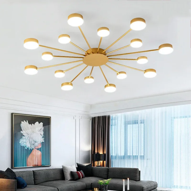 Nordic LED living room lamp Sunflower art bed ceiling  Simple and modern household s   lighting