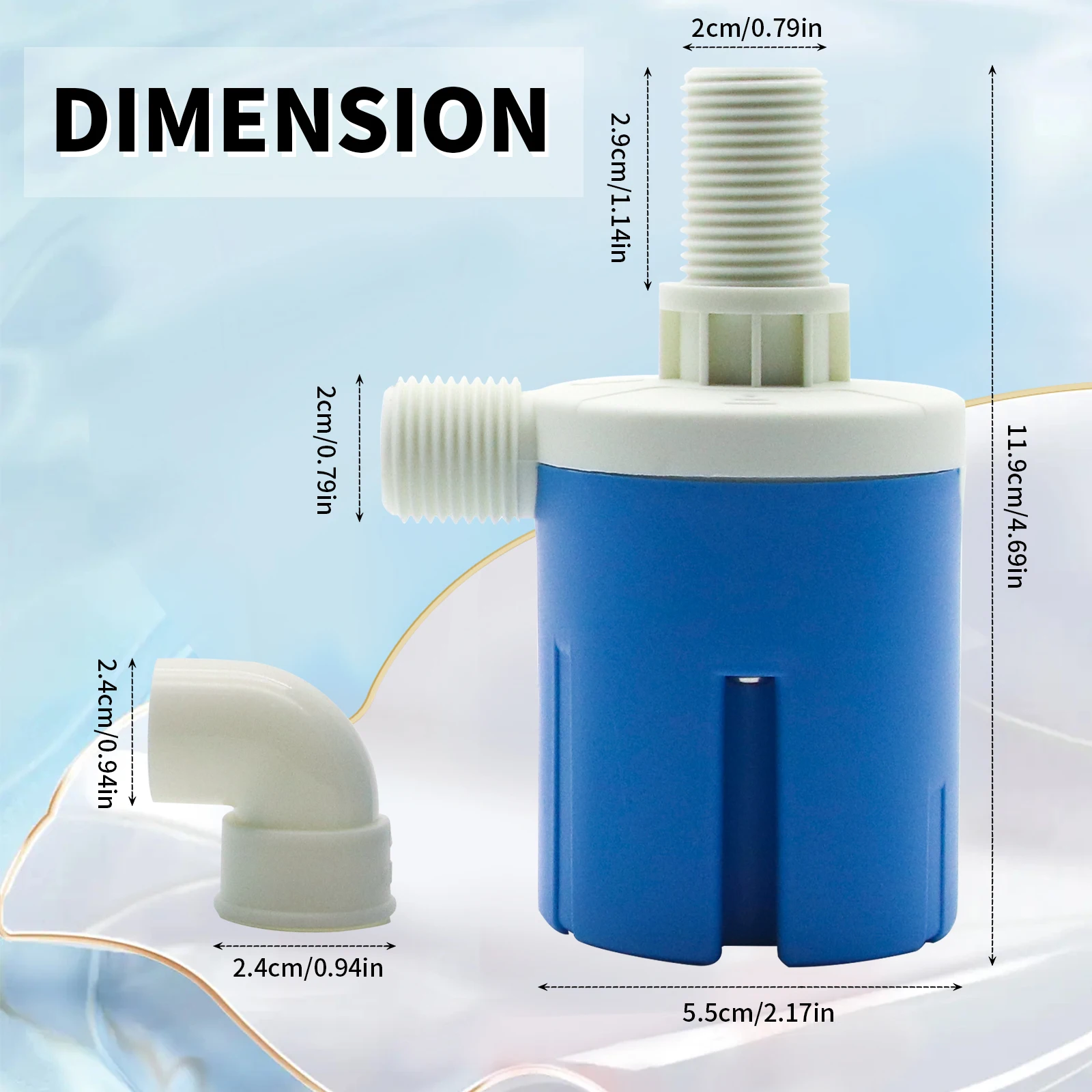 1 قطعة التلقائي صمام التحكم في مستوى المياه صمام الكرة الطافية خزان برج بركة تعويم التبديل صمام مدخل المياه التوقف التلقائي #2