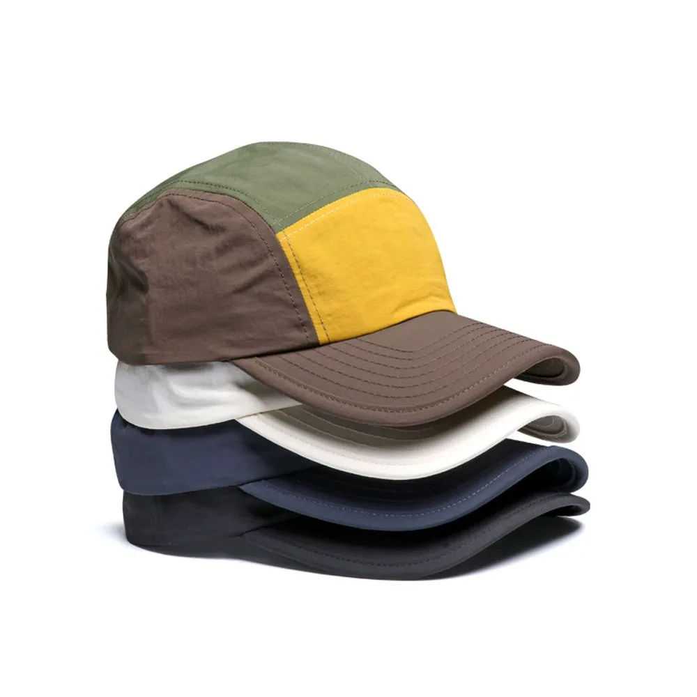 Casual Nylon Baseball Cap 5 Panel Lightweight Sun Visor Cap Quick Drying Breathable Quick-drying Hat Outdoor Fishing Hiking Golf