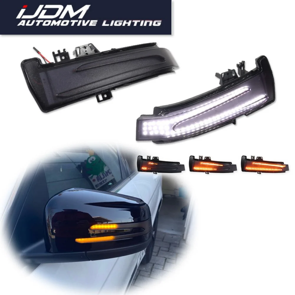 Switchback LED Front Side View Mirror Turn Signal Lights For Mercedes-Benz GLA180 GLA200 GLA250 GLA45 CLA180 CLA200 CLA250 C117