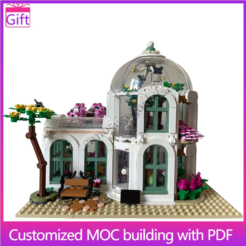 

1733 PCS Moc Botanical Series Butterfly House Model Building Blocks DIY Sets Education Assembly Bricks Toys Kids Christmas Gifts