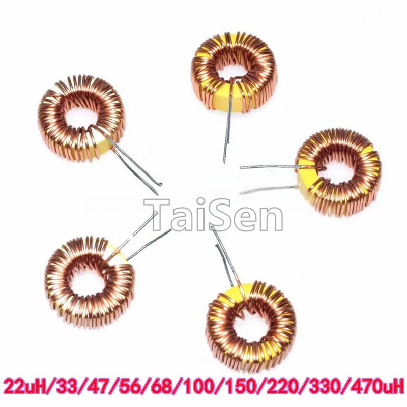 10PCS 5026 자기 링 인덕터 22uH 33uH 47uH 56uH 68uH 100uH 150uH 220uH 330uH 470uH 토로이달 인덕터 2A 3A