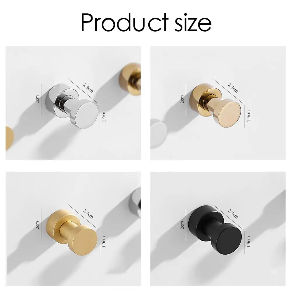 Bathroom Kitchen Wall Hanger Robe Hook Hanging Rack Brass Self-Adhesive Keys Holder For Clothes Bag Hat