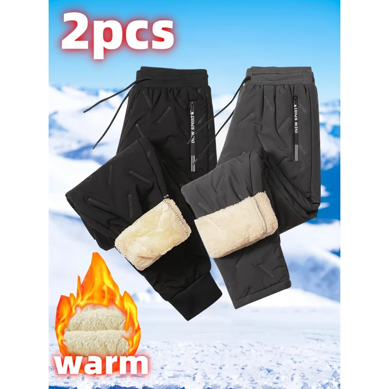 

Женские спортивные брюки, спортивные костюмы, утолщенные мужские однотонные брюки из двух предметов, осень-зима, уличные походные мужские черные винтажные Y2k