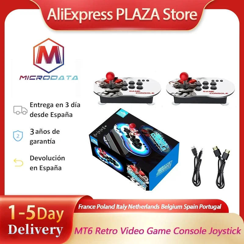 MT6 4K HD Video Arcade Game Console 3D Dual Controller Joystick 10000+ Games HDMI-compatible Game Player for PS1 Accessories