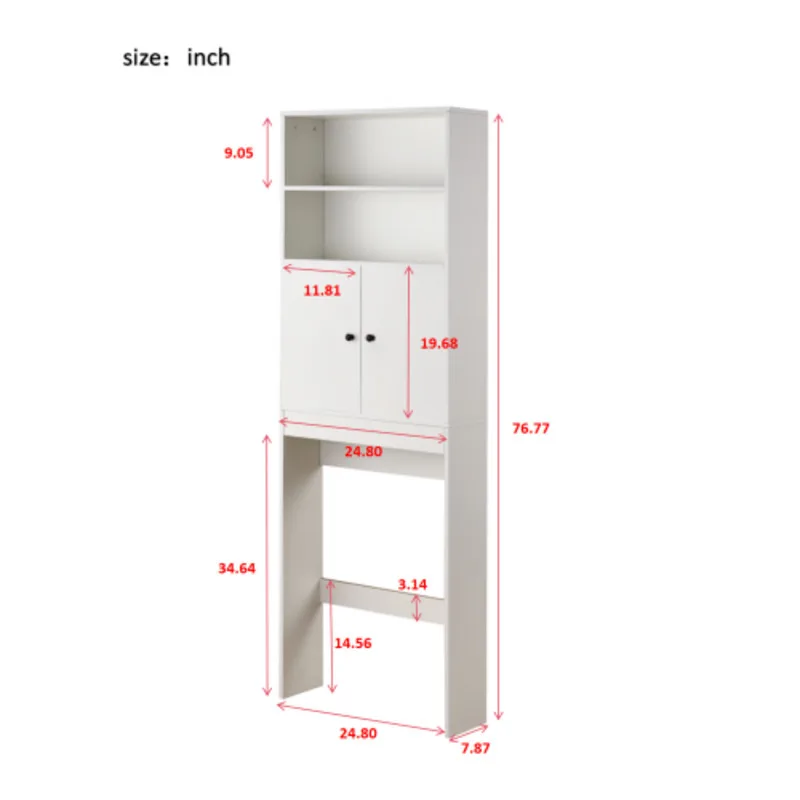 Toilet Over Toilet With 2 Barn Door & Toilet Paper Holder Stand Home Space-saving Toilet Rack,for Bathroom  Restroom Laundry