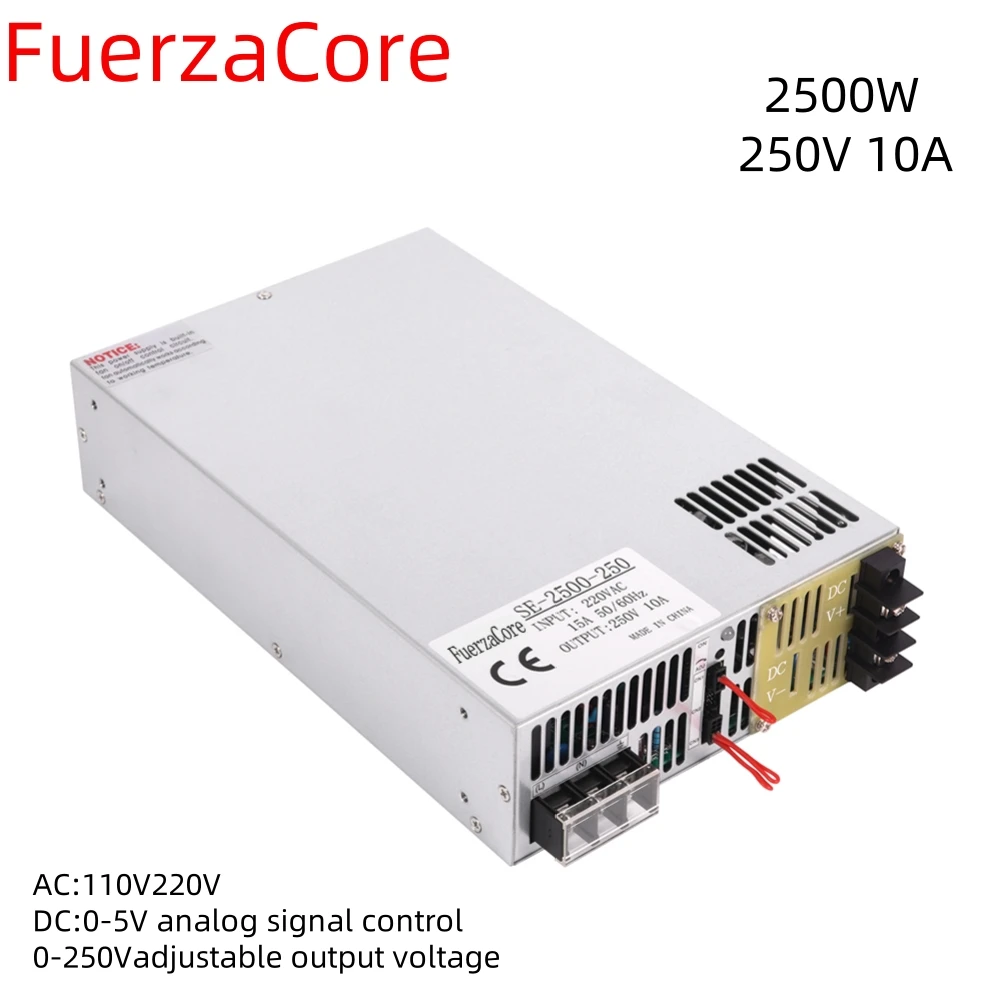 

2500 Вт, 250 В, SMPS, 0-250 В, регулируемый, 0-5 В, аналоговый сигнал, ШИМ, управление ПЛК, 110\220 В переменного и постоянного тока, светодиодный солнечный двигатель, батарея для видеонаблюдения, 250 В постоянного тока
