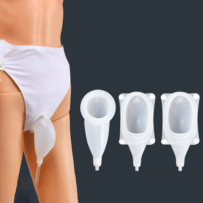 3 Types Urine Bag Silicone Urine Funnel Pee Holder Collector With Catheter For Old Men Feminine Hygiene Reusable Male Urinal Bag