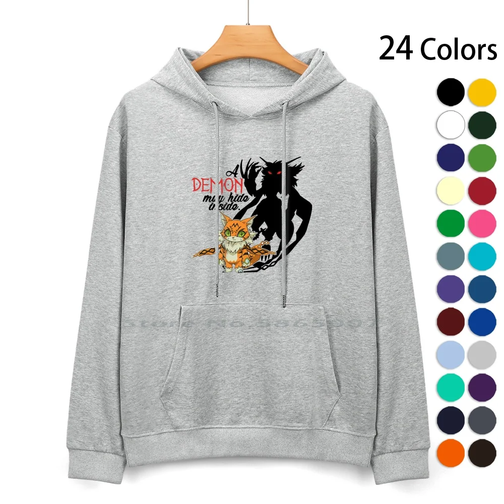 A Demon May Hide Inside Pure Cotton Hoodie Sweater 24 Colors Meicoomon Tri Digimon Adnevture Meicrackmon Demon Shadow Dark Red