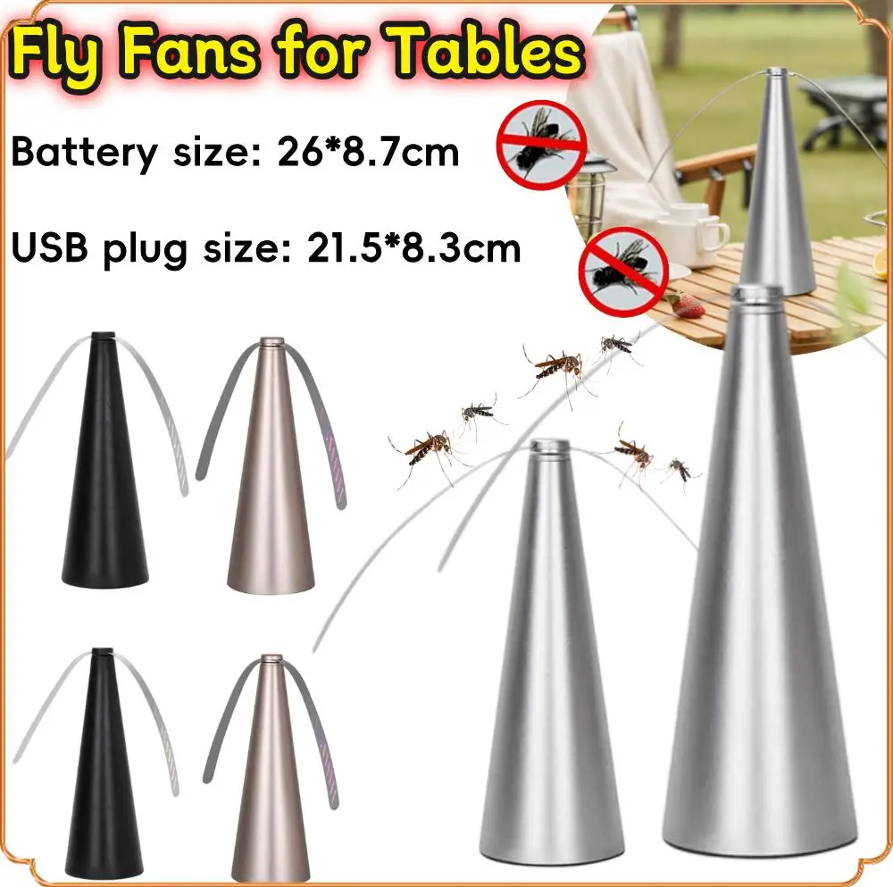 

Автоматический отпугиватель мух, настольный вентилятор, питание от USB или батареи AA, вентиляторы для отпугивания насекомых и мух, портативный контроль вредителей для кемпинга, пикника