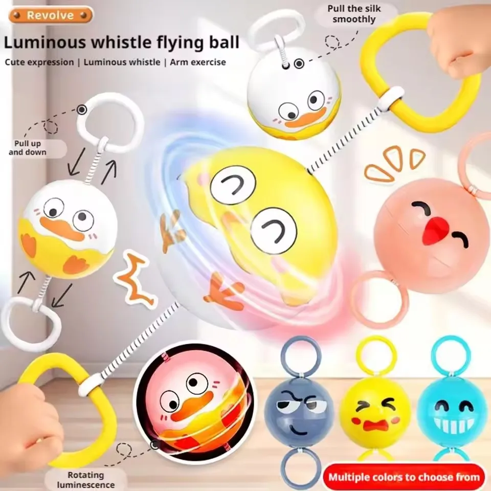 

5Pcs Luminous Whistle Ball Toys Decompression hand-eye Coordinated Exercise Steel Ball Toys Childhood Puzzle Gifts