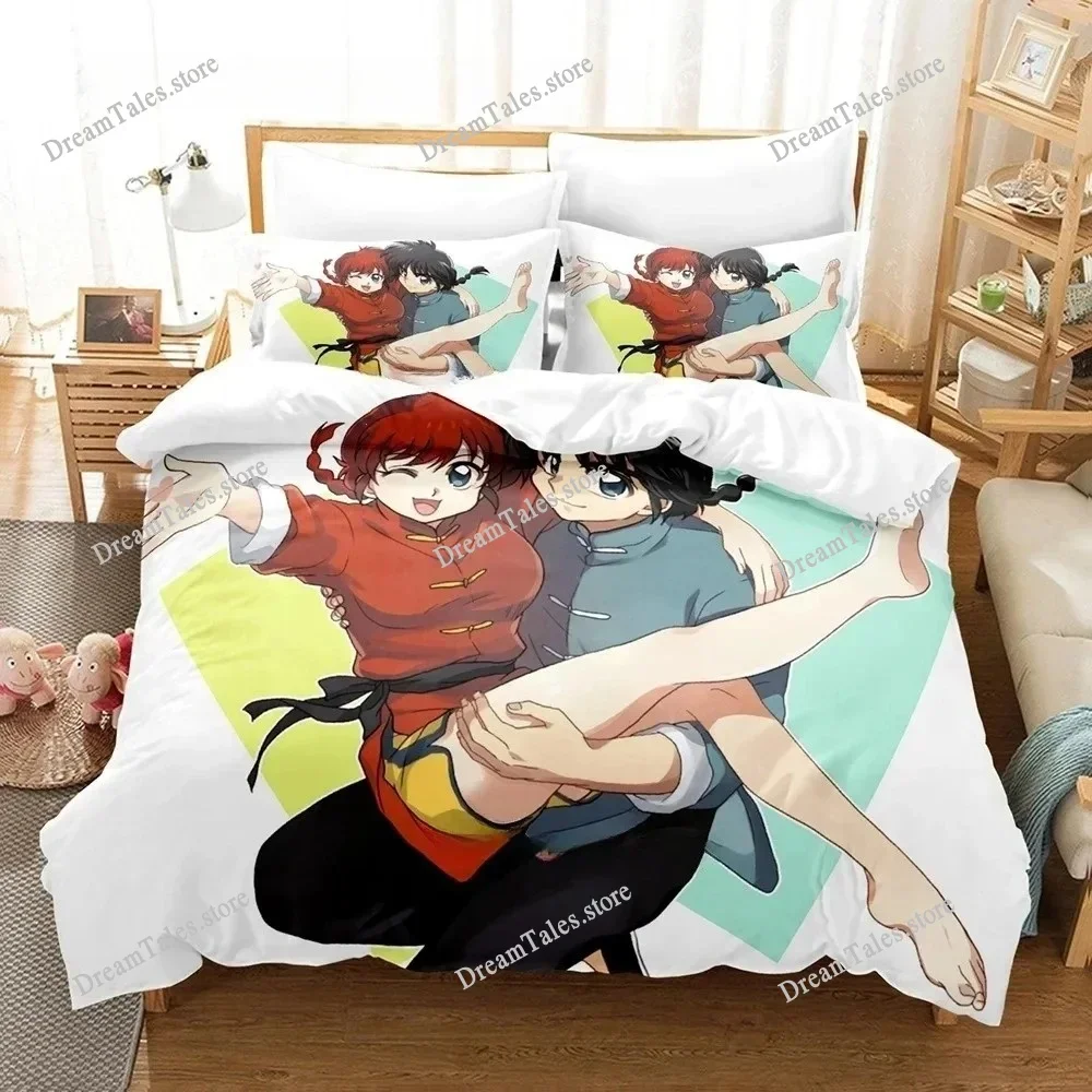 

Ranma 1/2 Bedding Set Single Twin Full Queen King Size Bed Set Adult Boys Bedroom Duvet Cover Sets 3D Print Anime Luxury Gift369
