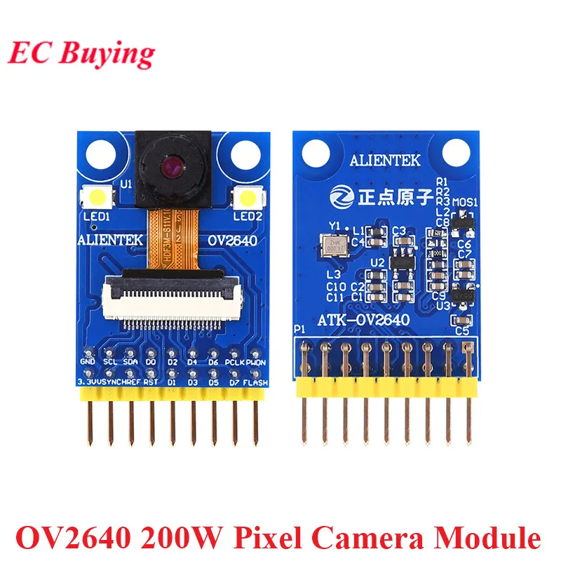 

OV2640 Camera Module 200W Pixel 78° STM32 F4 Development Board Driver Supports JPEG Output 3.3V SCCB IIC I2C Interface
