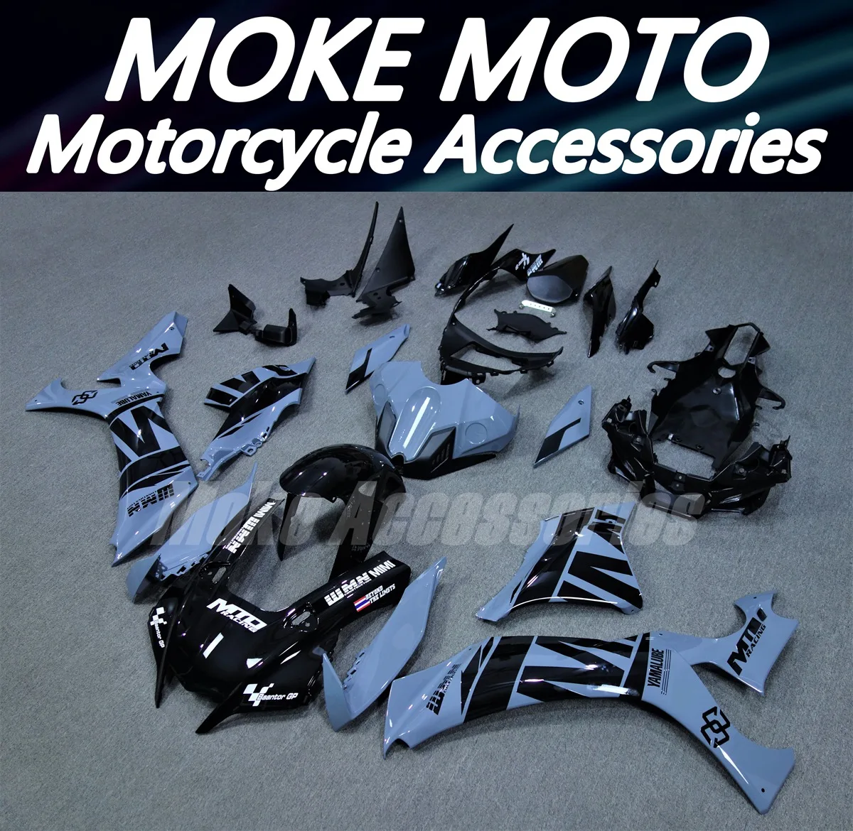 Motorcycle Fairings Kit Fit For Yzf R1M R1 2020 2021 2022 2023 Bodywork Set High Quality Abs Injection Gray Black