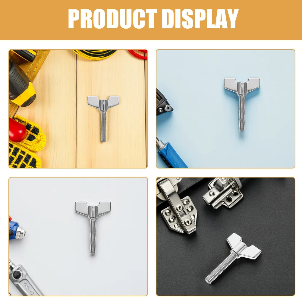 2Pcs Precision Drum Set Metal Wing Screws Cymbal Nuts Drum Hardware Replacement Stable Fixing Accessories Cymbal Fastener Screw