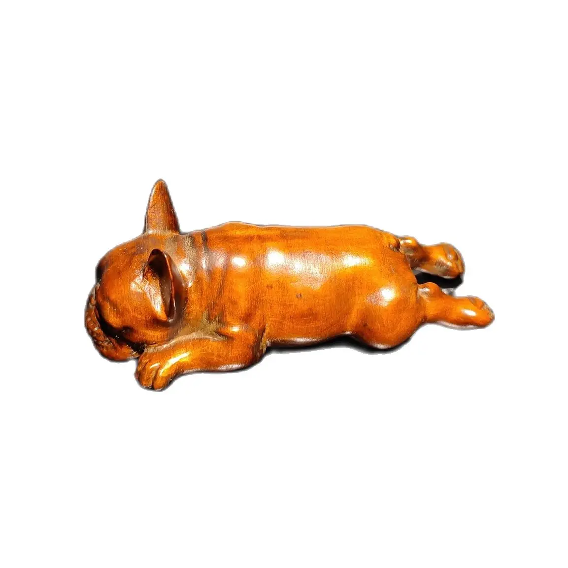 vintage wood carved wooden sculptures statue gift mini To be naughty mangy dogs