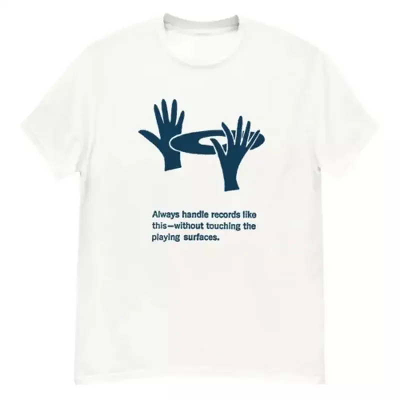 Vintage Vinyl Record Handling Instructions T Shirt Fan