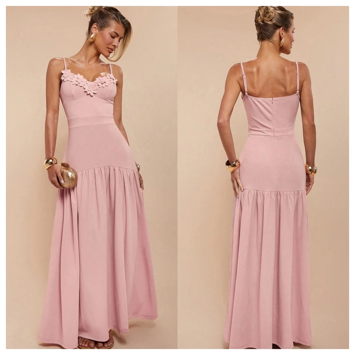 

Customized Delicate Pink Jersey Evening Dress Sweetheart Spaghetti Straps Sleeveless Celebrity Gowns Special Occasion Gowns