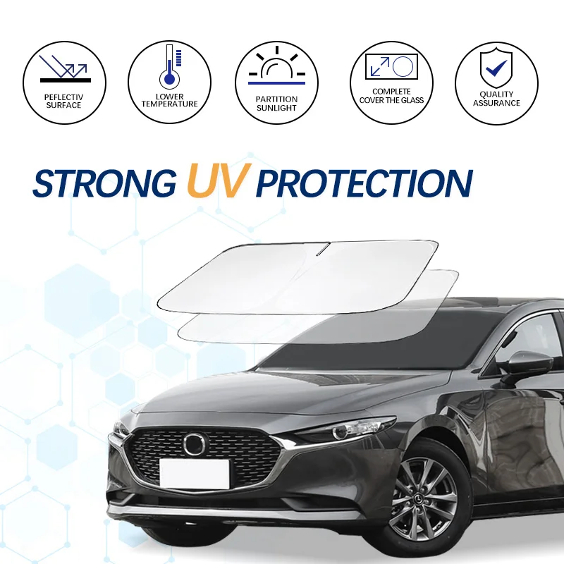 

Car Windshield Sun Shade For Mazda Axela Sunshade Summer Visor Protector Foldable Blocks UV Rays Protection Accessorie