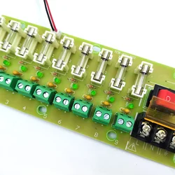 PCB分布ボード、ターミナルブロック、5a for各fuse、9ch