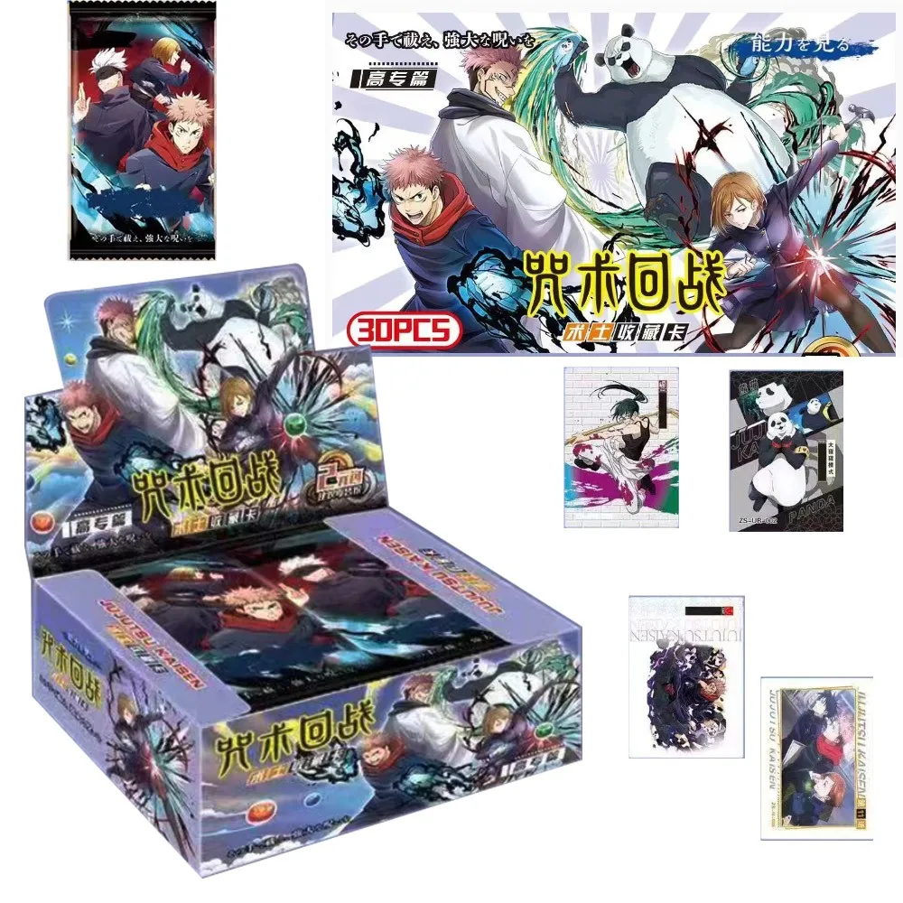 

2024 Anime Jujutsu Kaisen Warlock Tcg Collection Cards Gojo Satoru Fushiguro Megumi Itadori Yuji Flash SP HR Card Kids Toy Gift