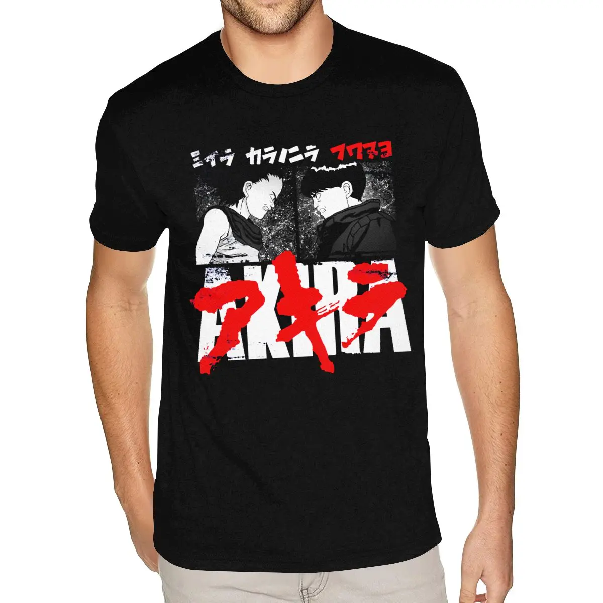 

Классические аниме-футболки Akira Manga, мужская дизайнерская рубашка из ультра хлопка с короткими рукавами, черная рубашка с круглым вырезом
