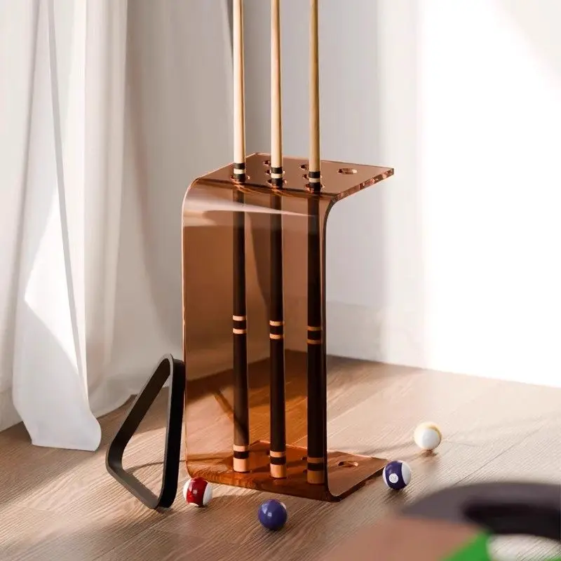 Acrylic billiard pole holder Vertical billiard storage display stand Club porous male placement pole holder
