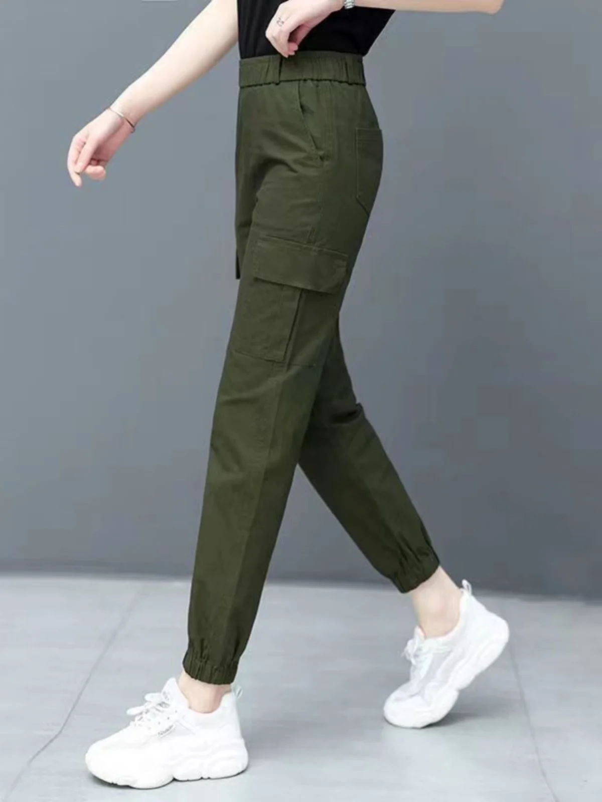 

Spring Autumn Women's Workwear Pants Casual Harajuku Sle Trendy Loose Fit Harlan Pants Versatile Comfortable Ladies Trousers