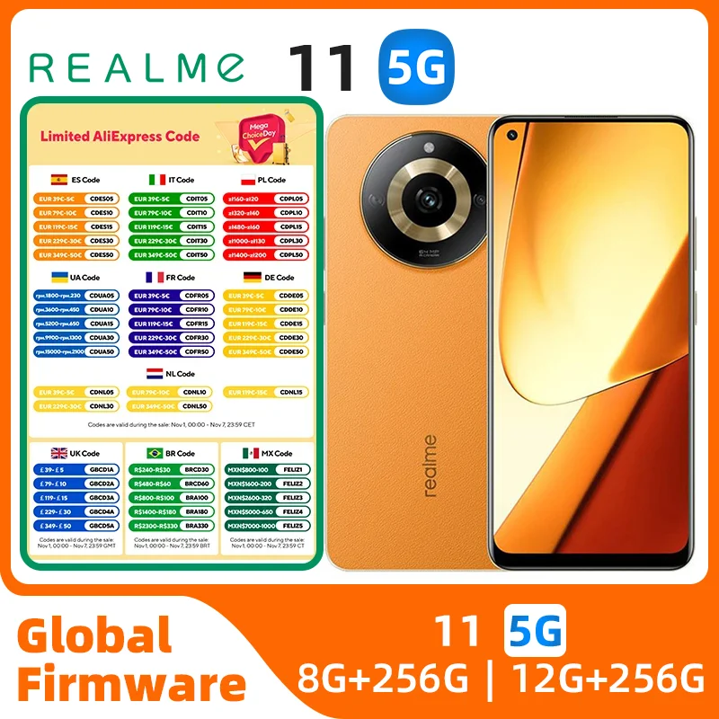 

realme 11 5G 8GB+256GB Dimensity 6100+ 5G Processor 108MP Camera 67W Supervooc Charge 6.7''120Hz Display 5000mAh used phone