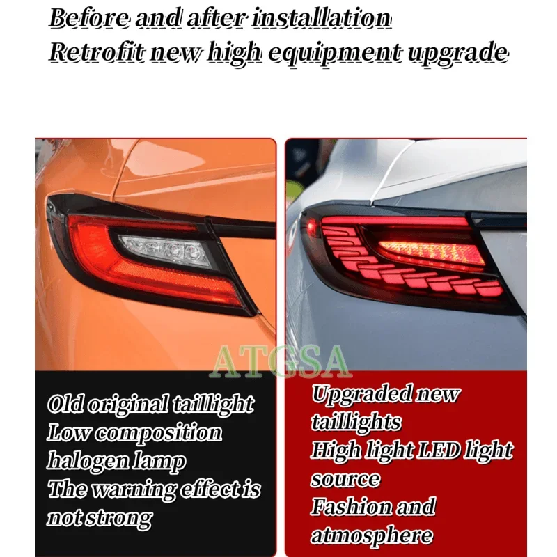 

Задние фонари автомобиля ATGSA подходят для обновления 21-23 для Toyota GR86 Subaru BRZ, модернизированная комбинация задних фонарей