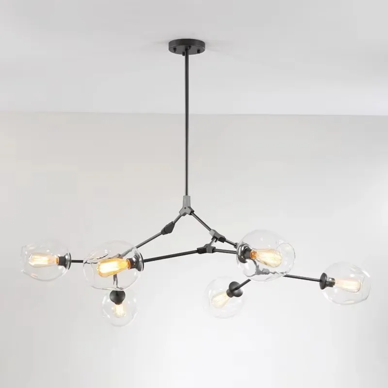 New Pendant Lamp Nordic Glass Hanging Stretching Design Clear Glass Pendant Light Hanging Light Fixture