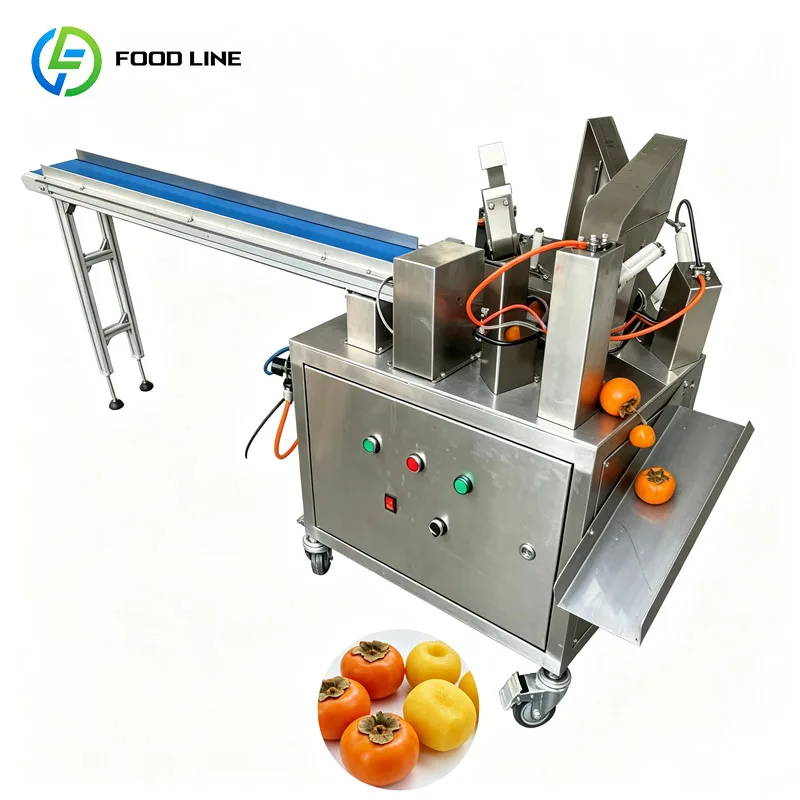 Persimmon Peeler Machine Persimmon Skin Peeling Machine Automatic Hard Fruit Conveyor Peeler Customized