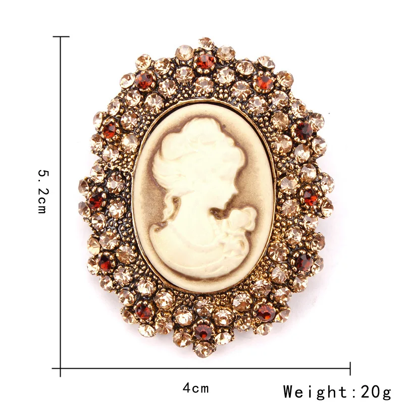 Elegant Style Vintage Victorian Queen\'s Cameo Antique Wedding Beauty Brooch Pin Clothing Hat Accesories Banquet Daily Jewelry