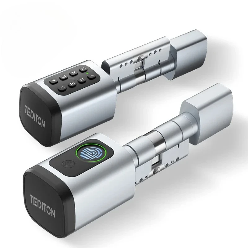 TTLock APP Fingerprint or Code Password Digital RFID Card Cylinder Smart Door Lock Electronic with Alexa Google Home