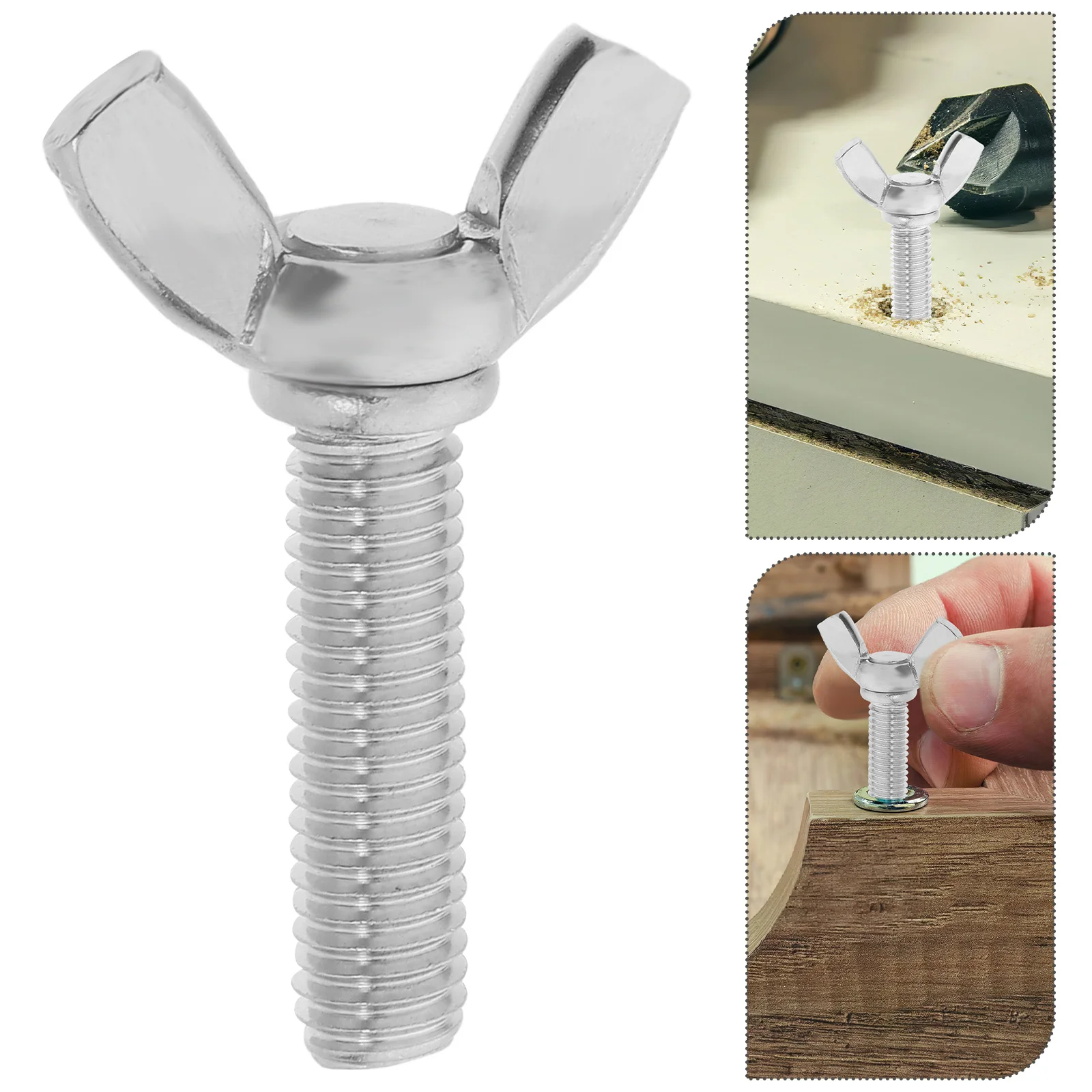 

10Pcs M8x30 Stainless Bolt Thumb Screw Manual Operation Replacement Fasteners for Electronic Machinery