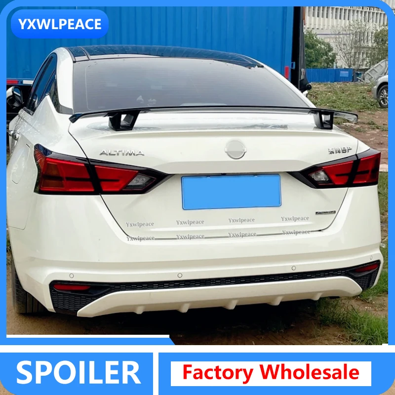 

For Nissan Altima Teana Spoiler 2019 2020 2021 2022 2023 ABS Carbon Fiber Look Rear Trunk Lip Spoiler Wing Body Kit Accessories