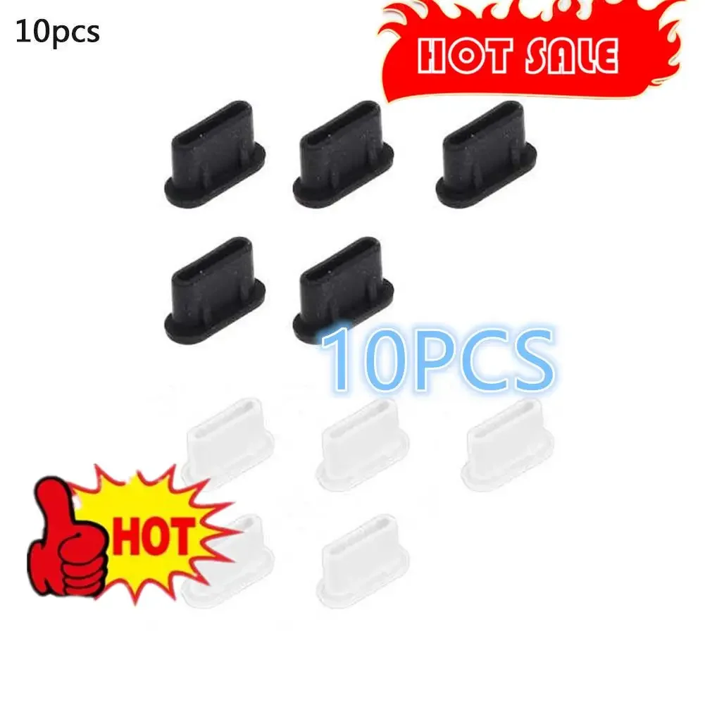 10PCS Type-C Silicone Dust Plugs Phone USB Charging Port Protector Cover Type C Anti-dust Cap for Samsung