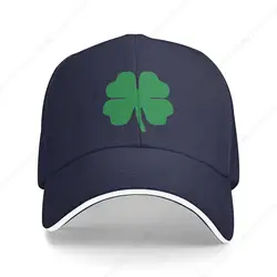 Green 4 Leaf Clover Baseball Cap Classic Adjustable Trucker Hat Unisex Casquette for Men Women Daily Casual Ball Caps